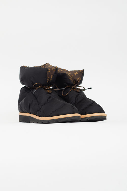 Louis Vuitton Black & Brown Pillow Comfort Ankle Boot