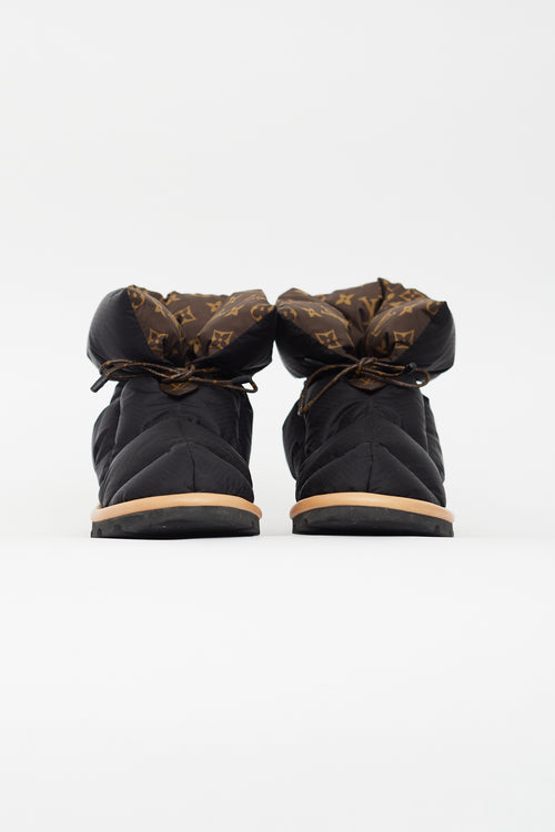 Louis Vuitton Black & Brown Pillow Comfort Ankle Boot