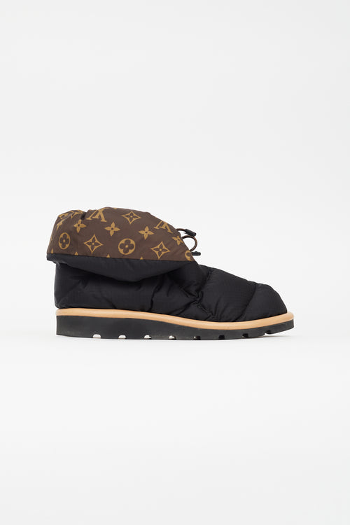 Louis Vuitton Black & Brown Pillow Comfort Ankle Boot