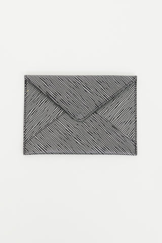 Louis Vuitton Black & Silver Epi Leather Envelope Pouch