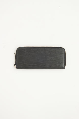 Louis Vuitton Black Epi Clemence Wallet