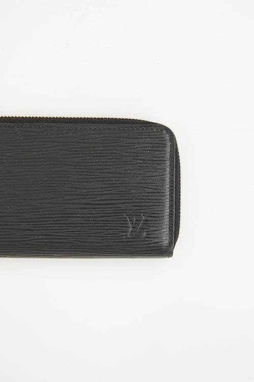 Louis Vuitton Black Epi Clemence Wallet