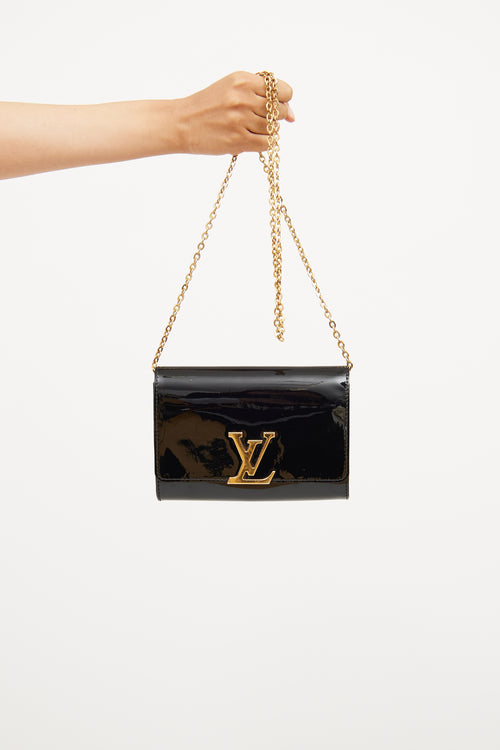 Louis Vuitton Black Patent Louise Chain Bag