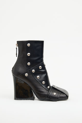 Louis Vuitton Black Patti Wedge Ankle Boot