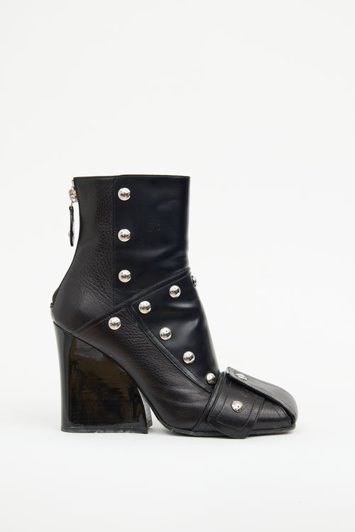 Louis Vuitton Black Patti Wedge Ankle Boot