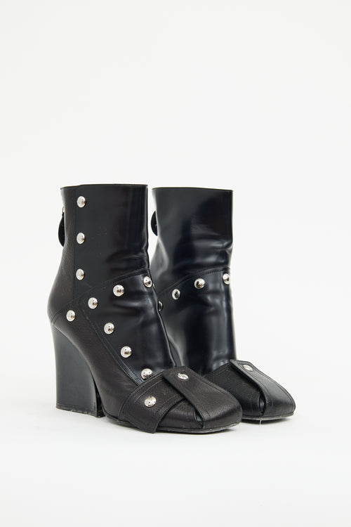 Louis Vuitton Black Patti Wedge Ankle Boot