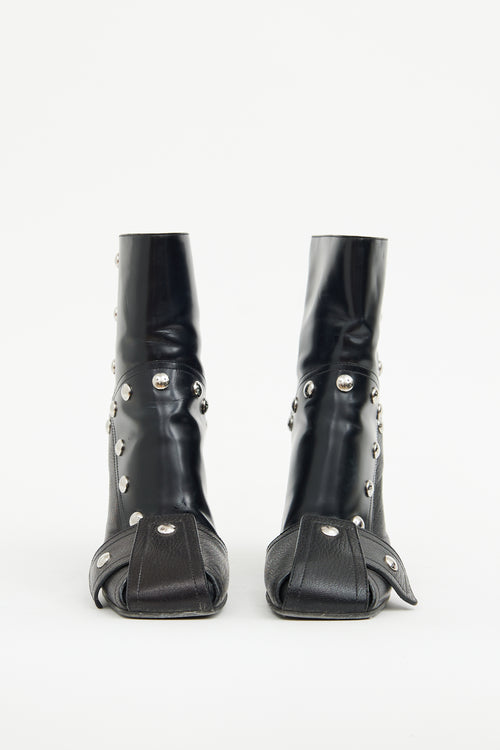 Louis Vuitton Black Patti Wedge Ankle Boot