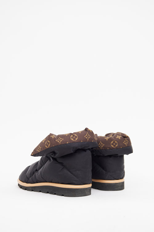 Louis Vuitton Black Monogram Pillow Ankle Boot