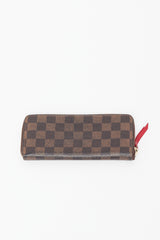 Louis Vuitton Brown Clemence Zip Wallet