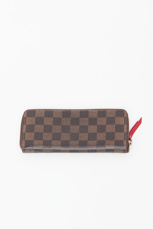 Louis Vuitton Brown Clemence Zip Wallet