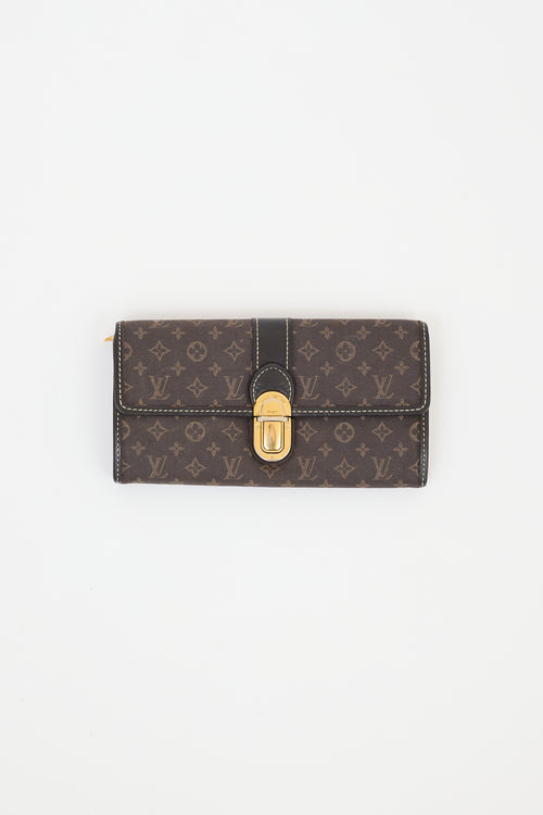 Louis Vuitton Brown Monogram Idylle Canvas Sarah Wallet