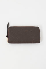 Louis Vuitton Brown Monogram Empreinte Leather Zippy Wallet