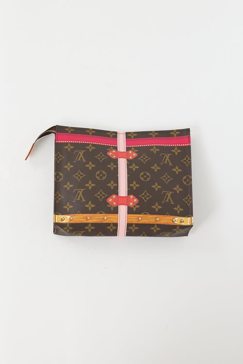 Louis Vuitton Brown & Multi Monogram Summer Trunks Poche Toilette