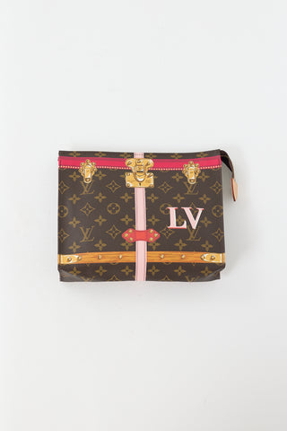 Louis Vuitton Brown & Multi Monogram Summer Trunks Poche Toilette