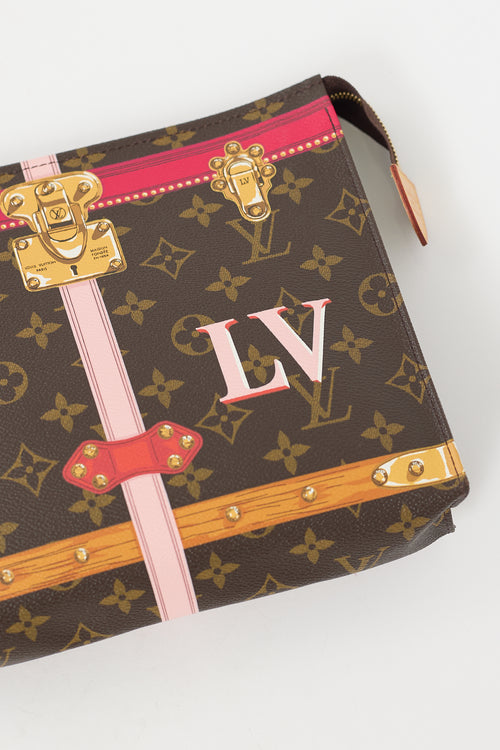 Louis Vuitton Brown & Multi Monogram Summer Trunks Poche Toilette