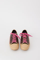 Louis Vuitton Brown Beige & Pink Canvas & Leather Monogram Sneaker