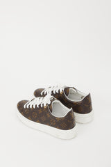 Louis Vuitton Brown & White Time Out Monogram Sneaker