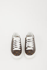 Louis Vuitton Brown & White Time Out Monogram Sneaker