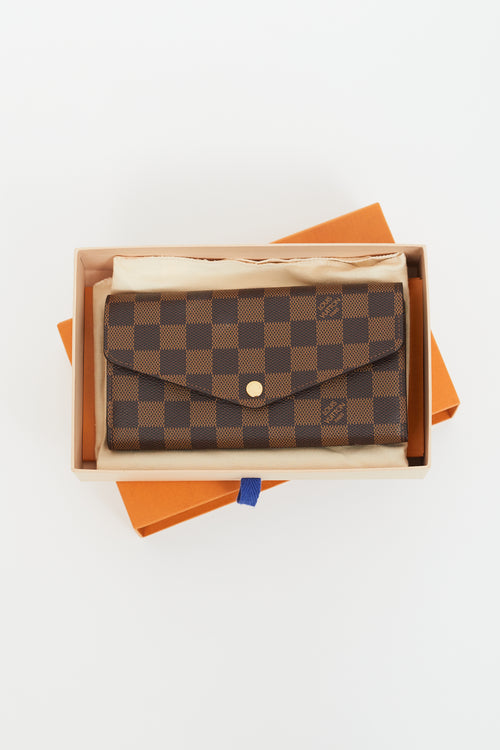 Louis Vuitton Brown Coated Canvas Damier Check Wallet