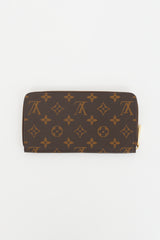 Louis Vuitton Brown Coated Canvas Monogram Zip Wallet