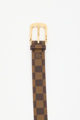 Louis Vuitton Brown Damier Ebene Monogram Belt