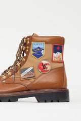 Louis Vuitton Brown Leather Patchwork Boot