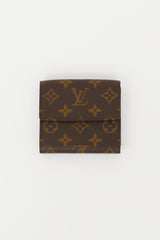 Louis Vuitton Brown Monogram Elise Double Flap Wallet