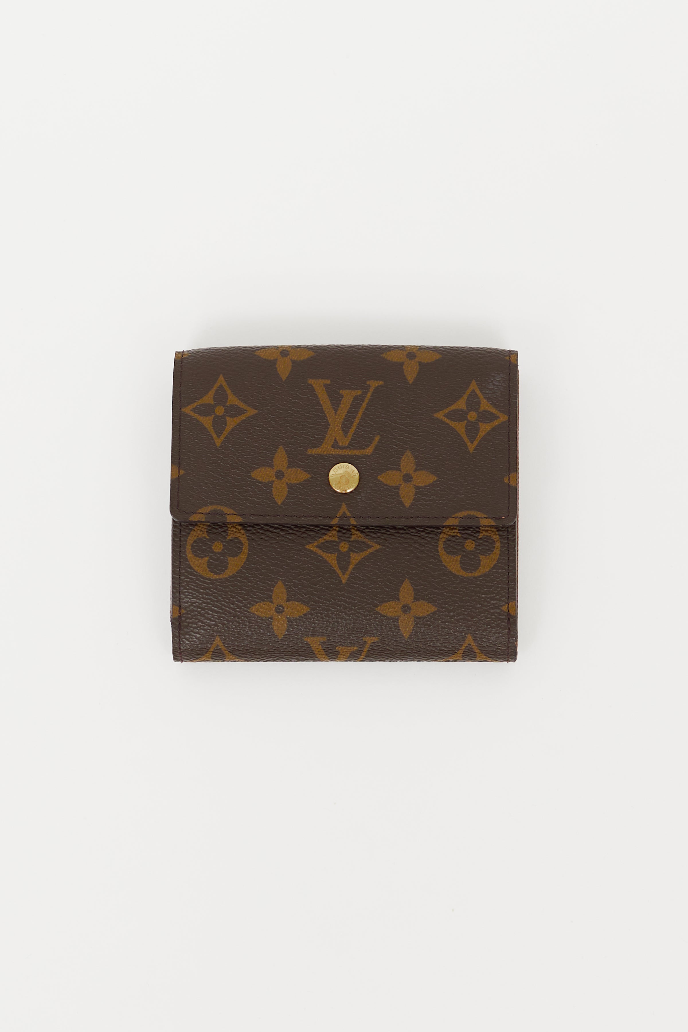 Louis Vuitton // Brown Monogram Elise Double Flap Wallet – VSP