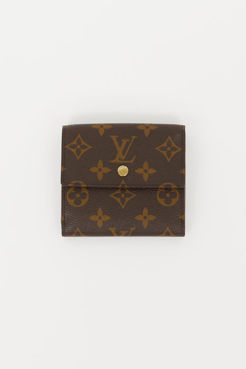 Louis Vuitton Brown Monogram Elise Double Flap Wallet
