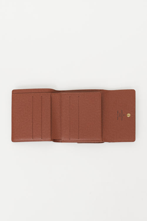 Louis Vuitton Brown Monogram Elise Double Flap Wallet