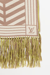 Louis Vuitton Brown & Multi Wool Intarsia Scarf