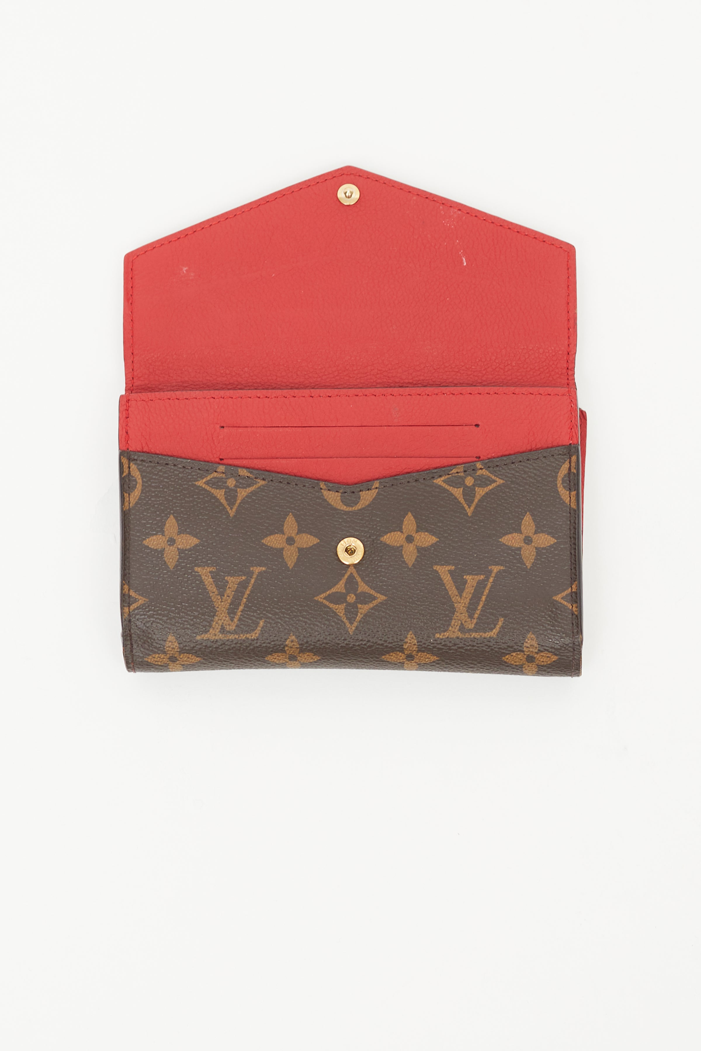 Louis Vuitton 2017 LV Monogram Pallas Compact Wallet - Brown