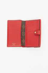 Louis Vuitton Brown & Red LV Monogram Pallas Compact Wallet