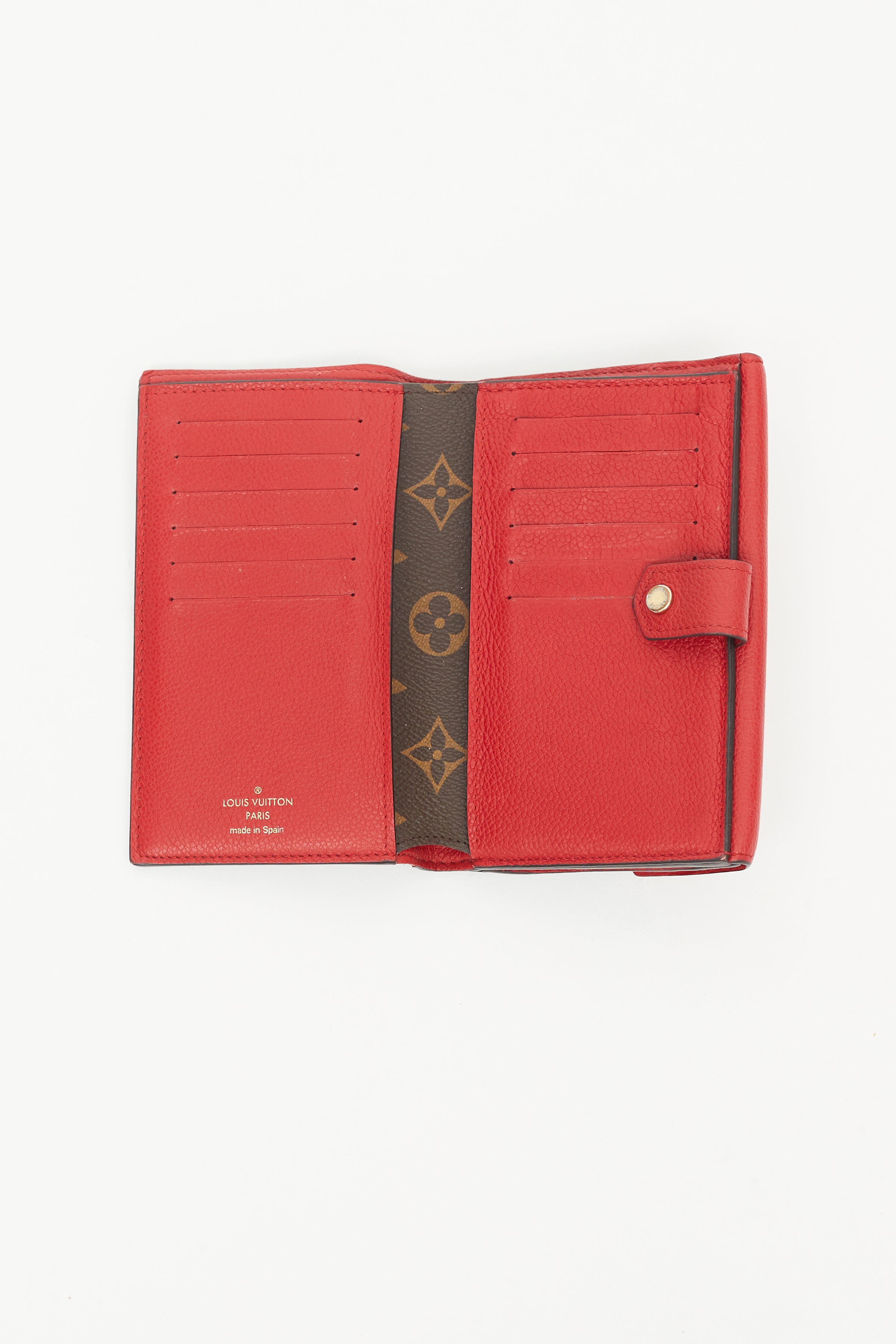 Louis Vuitton // Brown & Red LV Monogram Pallas Compact Wallet – VSP  Consignment