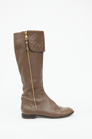 Louis Vuitton Brown Leather 2011 Riding Boot