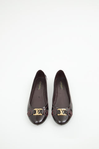 Louis Vuitton Burgundy Patent Loafer