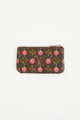 Louis Vuitton Brown Cerises Zip Coin Purse