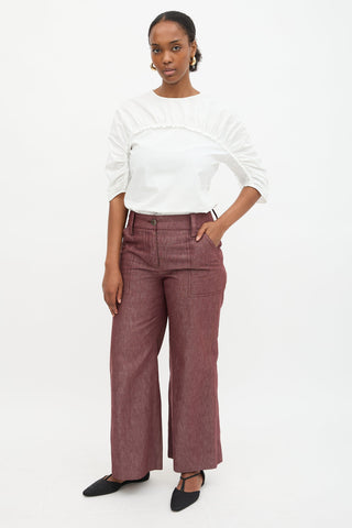 Louis Vuitton Chambray Wide Leg Trouser