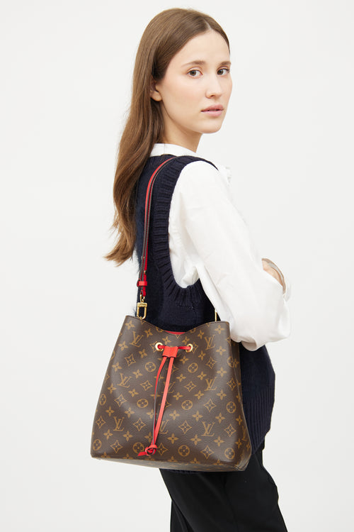 Louis Vuitton Monogram Red NeoNoe MM Bag