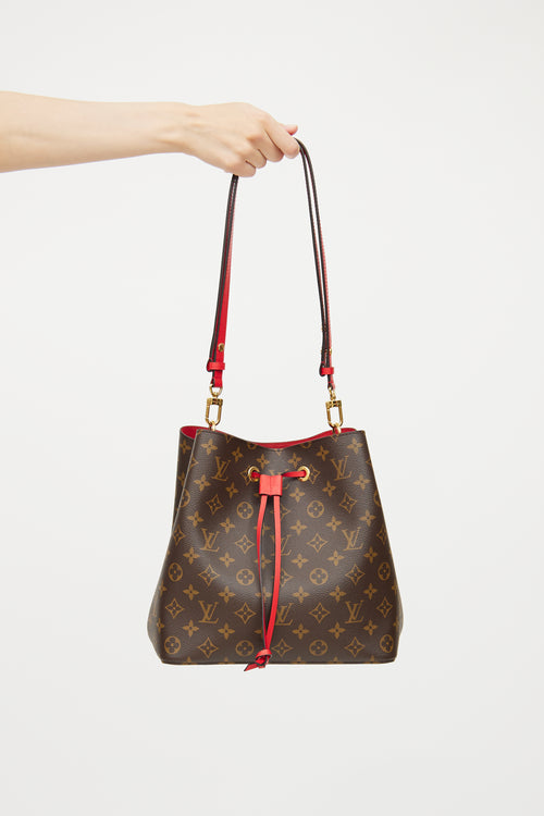 Louis Vuitton Monogram Red NeoNoe MM Bag