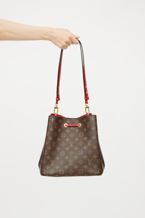 Louis Vuitton Monogram Red NeoNoe MM Bag