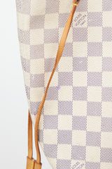 Louis Vuitton Cream Damier Azur Neverfull MM Tote Bag