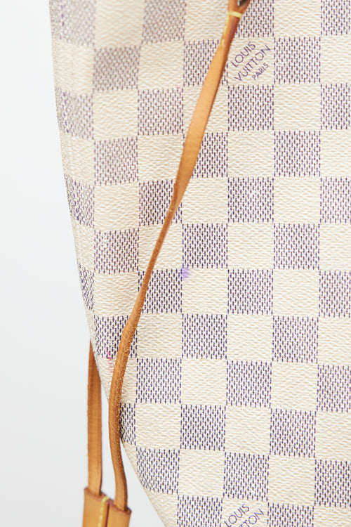 Louis Vuitton Cream Damier Azur Neverfull MM Tote Bag