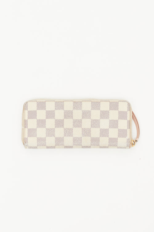 Louis Vuitton Cream Damier Azur Clémence Wallet