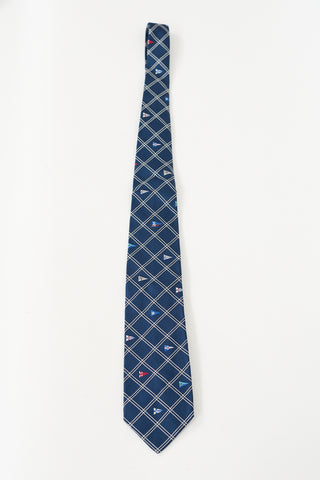 Louis Vuitton Cup Vintage Navy & Multicolour Silk Flag Tie