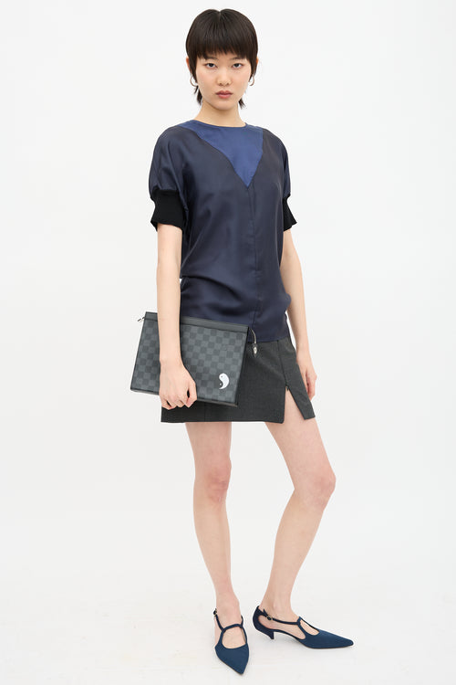 Louis Vuitton Damier Graphite Pochette Voyage MM Clutch