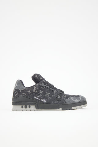 Louis Vuitton Denim Monogram LV Trainer Sneaker
