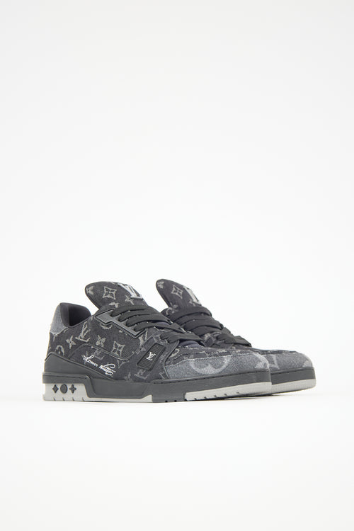 Louis Vuitton Denim Monogram LV Trainer Sneaker