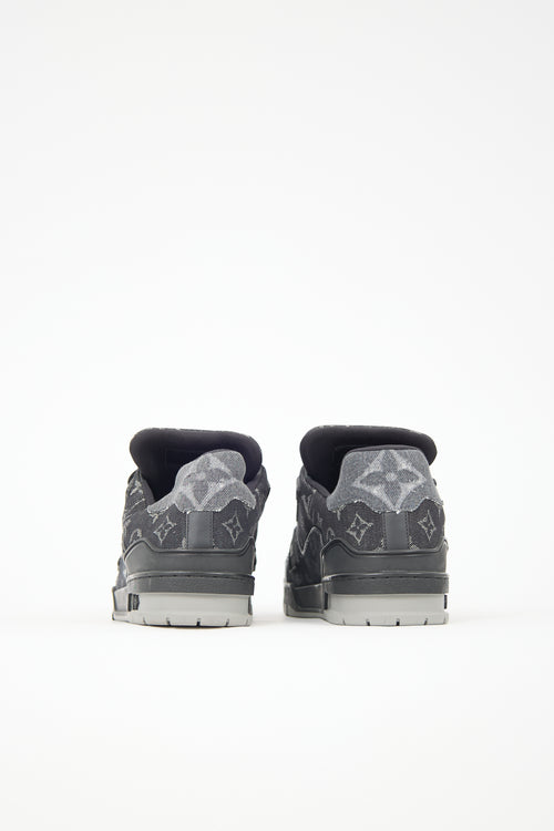 Louis Vuitton Denim Monogram LV Trainer Sneaker