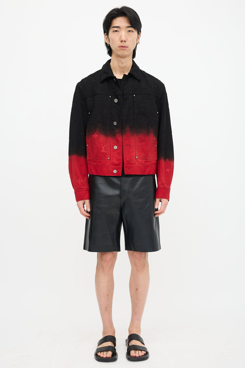 Denim Ombre Monogram Jacket